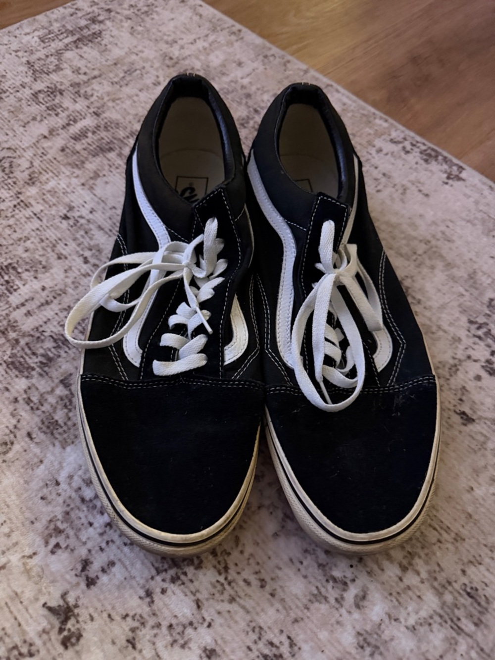Vans Black and White Low-Top Sneakers